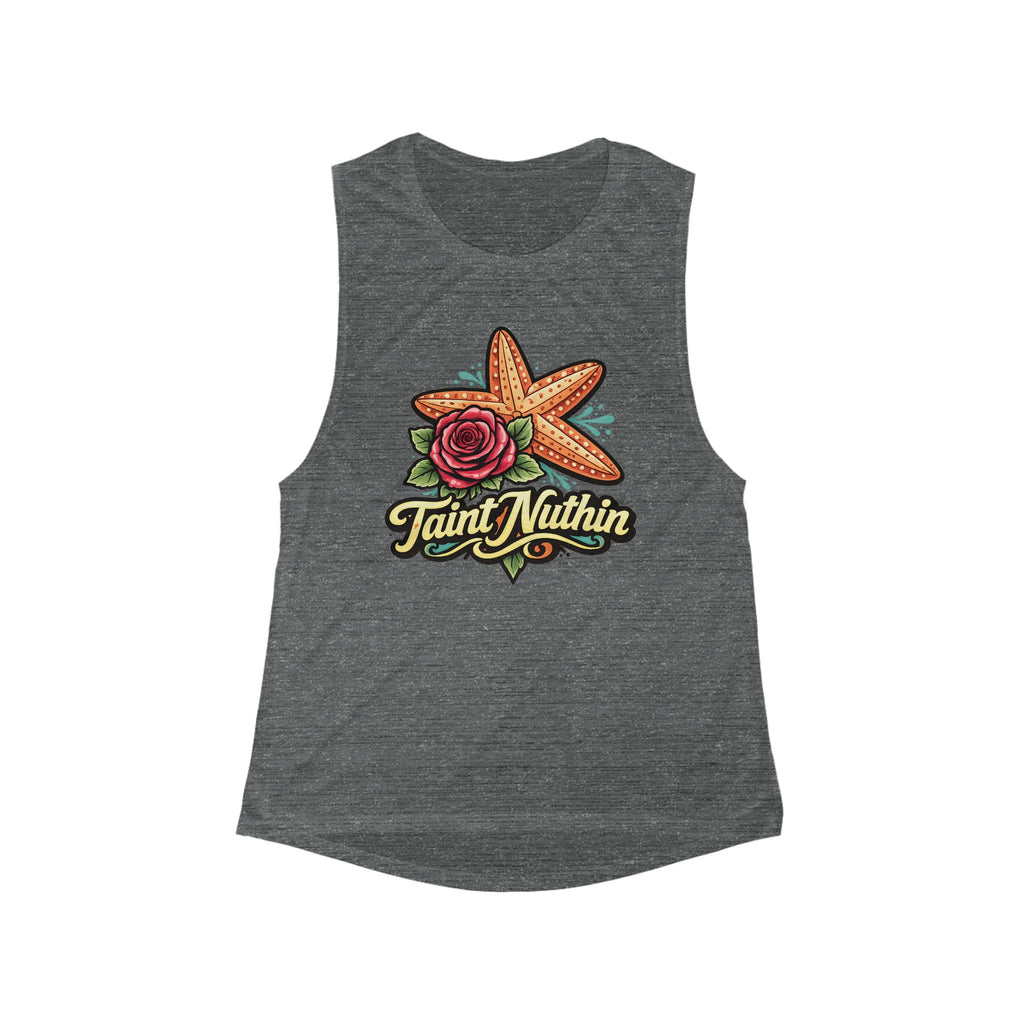 Women's Tank Top — 'Taint Nation' Starfish & Rose Beach Graphic