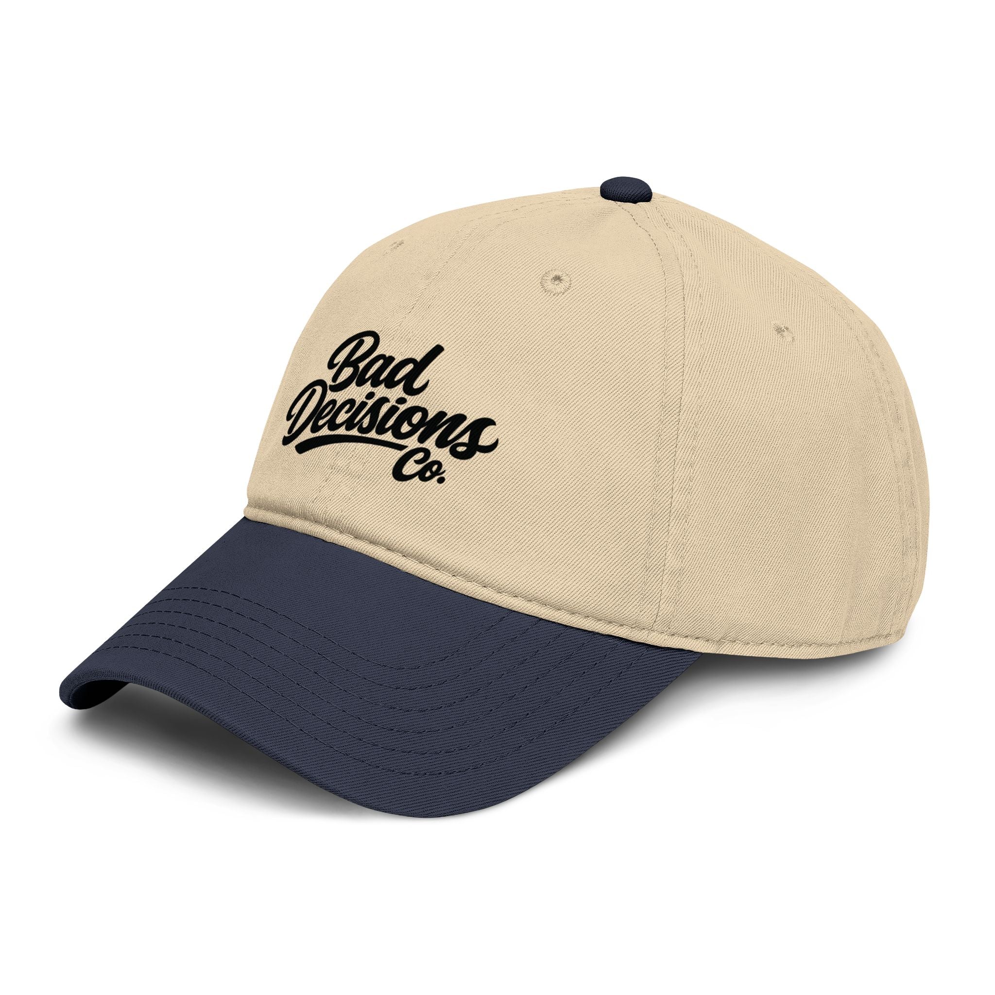 Bad Decisions Co. Washed Baseball Cap — Vintage Script Dad Hat